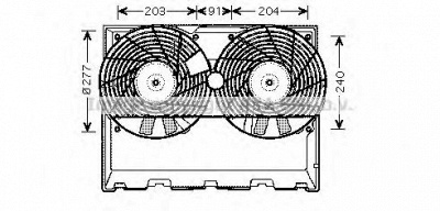 AVA QUALITY COOLING ms7515 -  Вентилятор, охлаждение двигателя